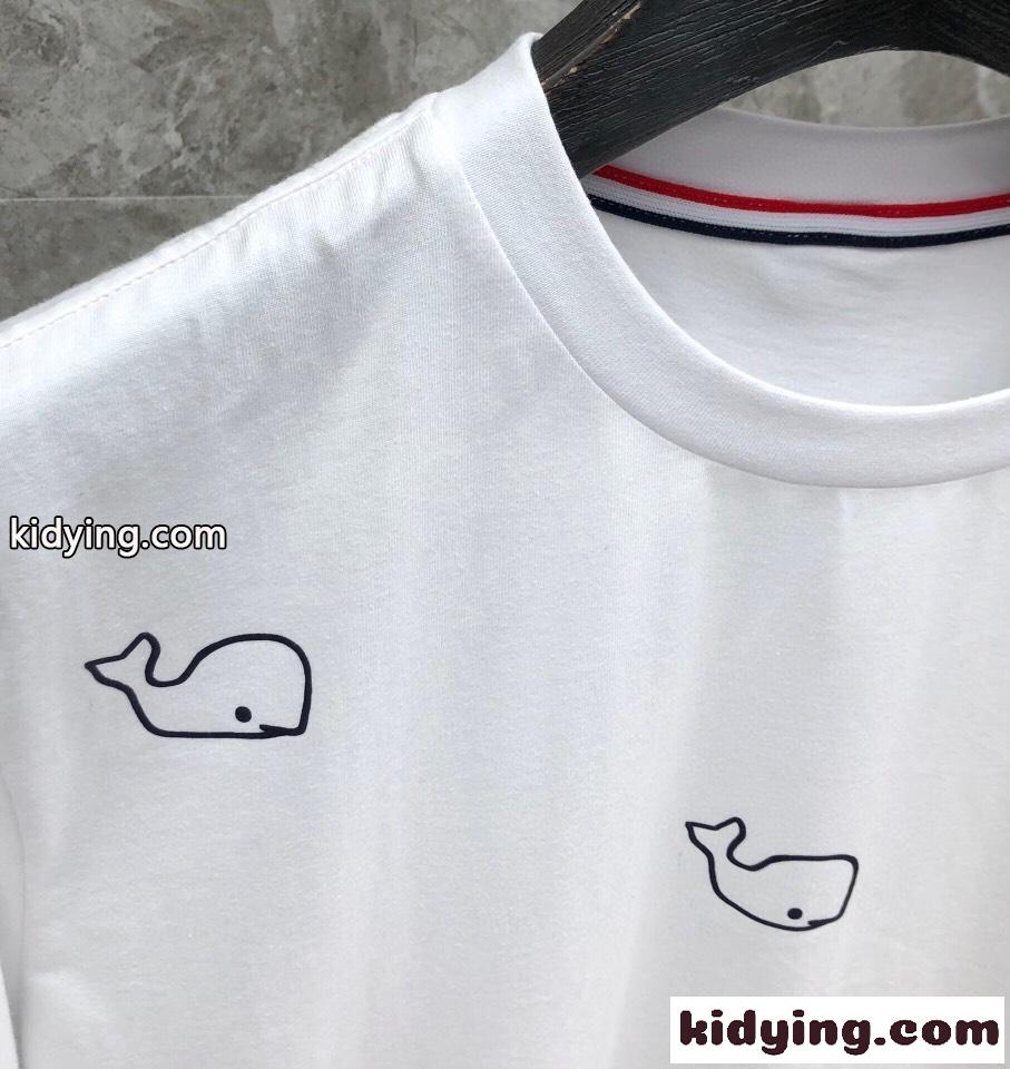 可愛い おしゃれ トムブラウン Tシャツ 偽物 コットン 半袖Tシャツ-4