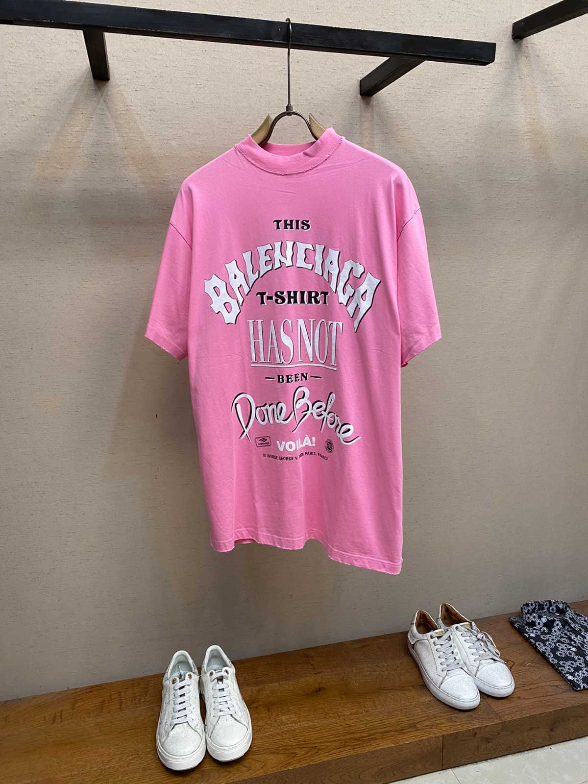 オーバーサイズ プリントTシャツ バレンシアガ 半袖Tシャツ コピー ユニセックス-1