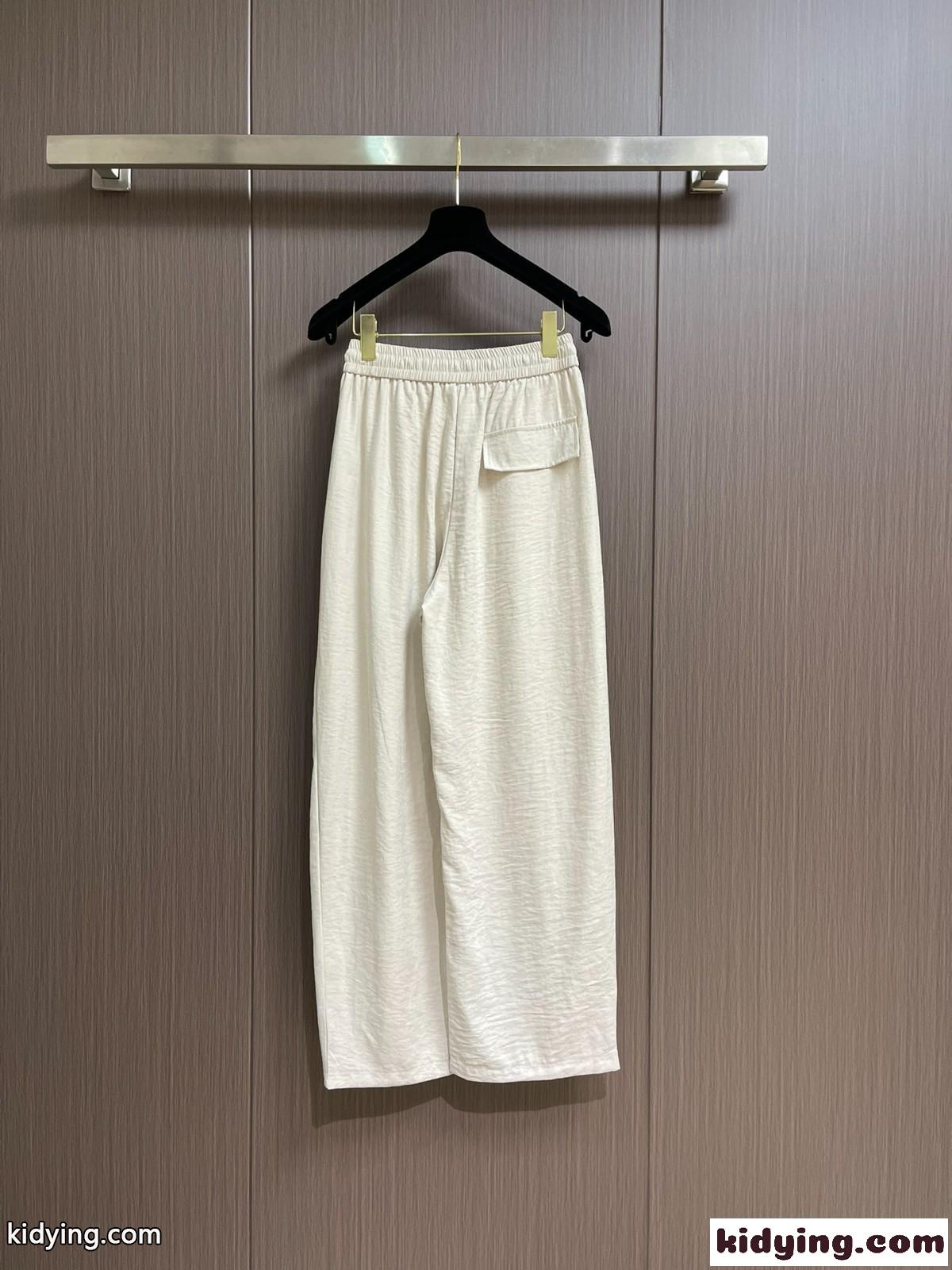 春夏 合わせやすい リネン ロングパンツ プラダ パンツ コピー ホワイト-1