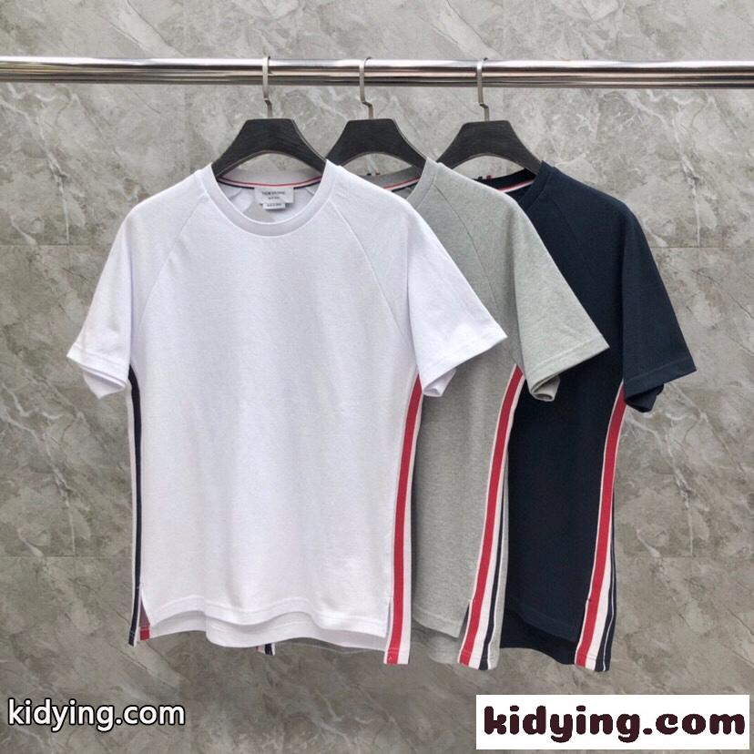 カジュアル ベーシック クルーネック トムブラウン Tシャツ コピー 半袖Tシャツ-0