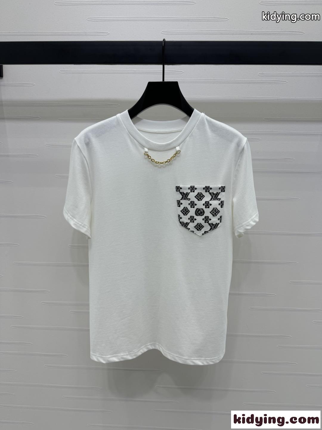 モノグラムポケット付 Tシャツ ルイ・ヴィトン 半袖Tシャツ コピー レディース-0