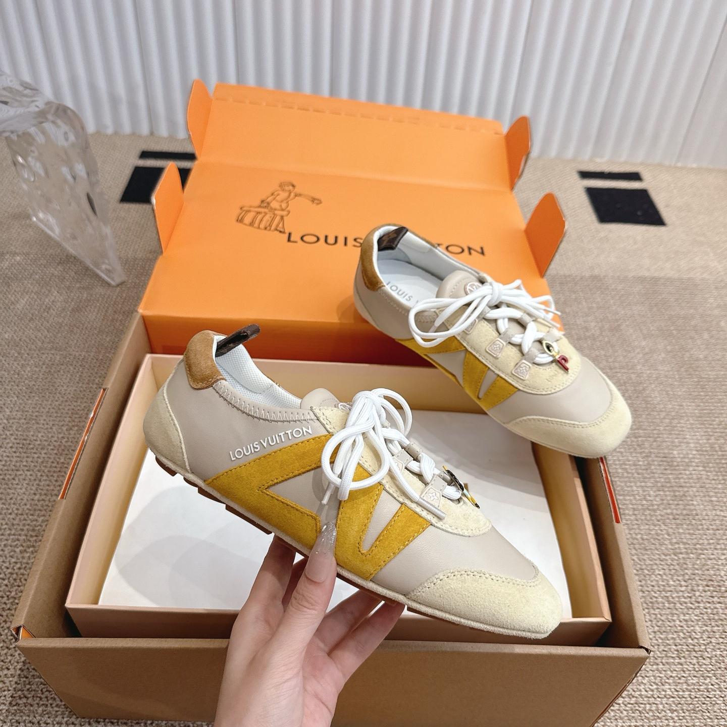 人気新作~LV スニーカリーナ ルイ・ヴィトン スニーカー スーパーコピー ベージュ-0