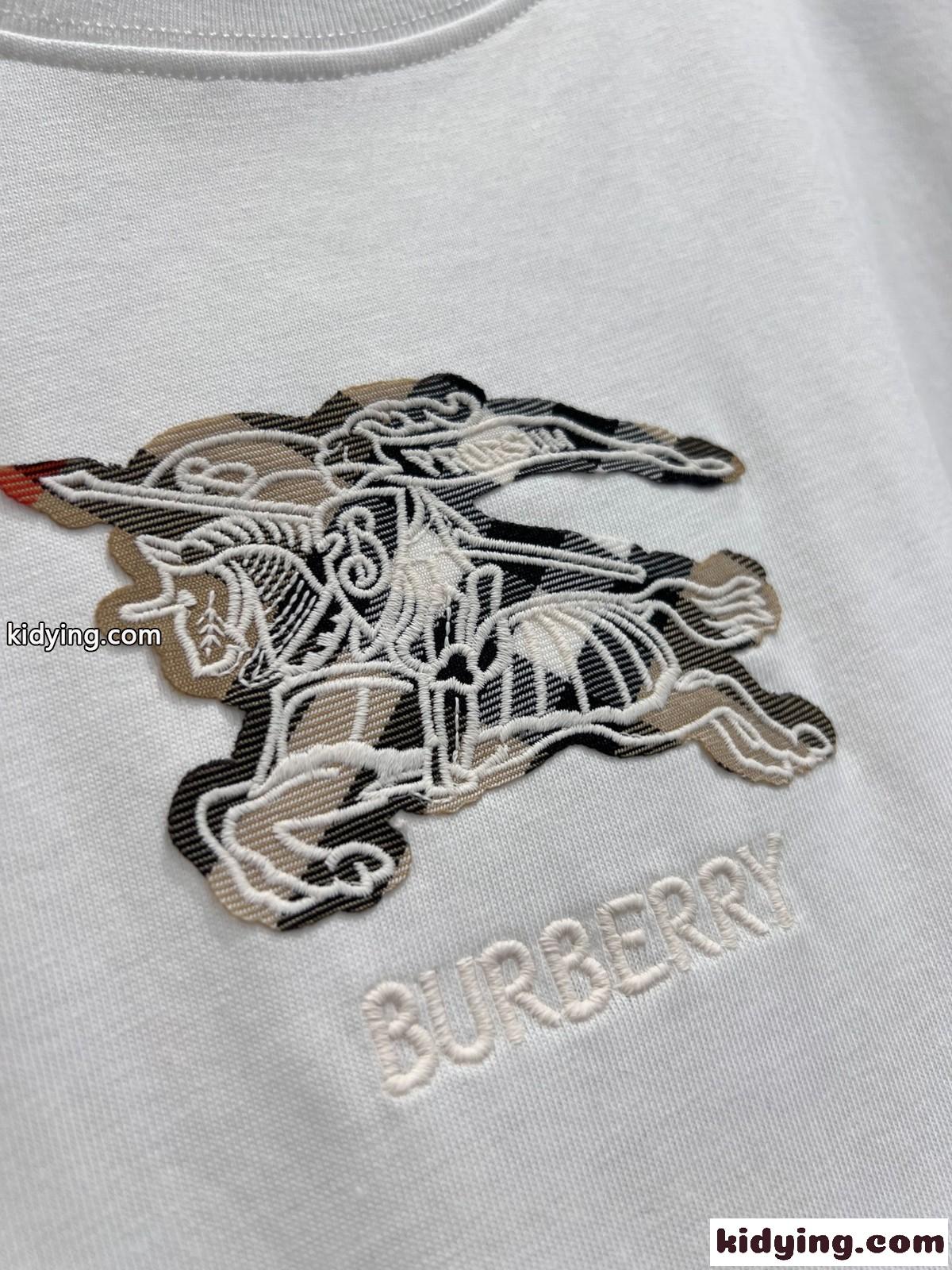 EKD チェック コットンTシャツ バーバリー Tシャツ コピー クルーネック ホワイト-3