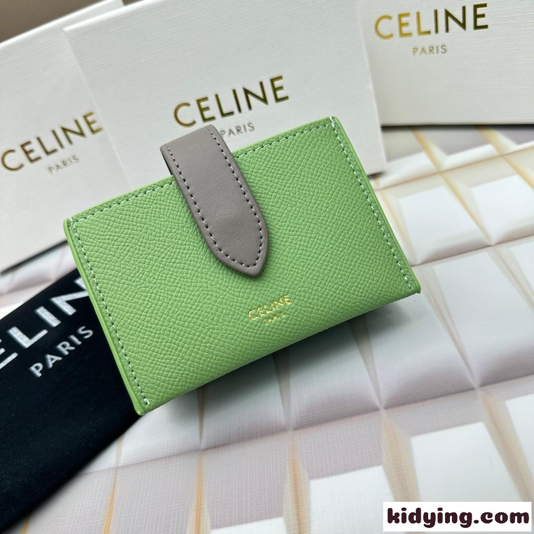 人気 セリーヌ CELINE アコーディオン カードホルダー 偽物 ロゴ-0