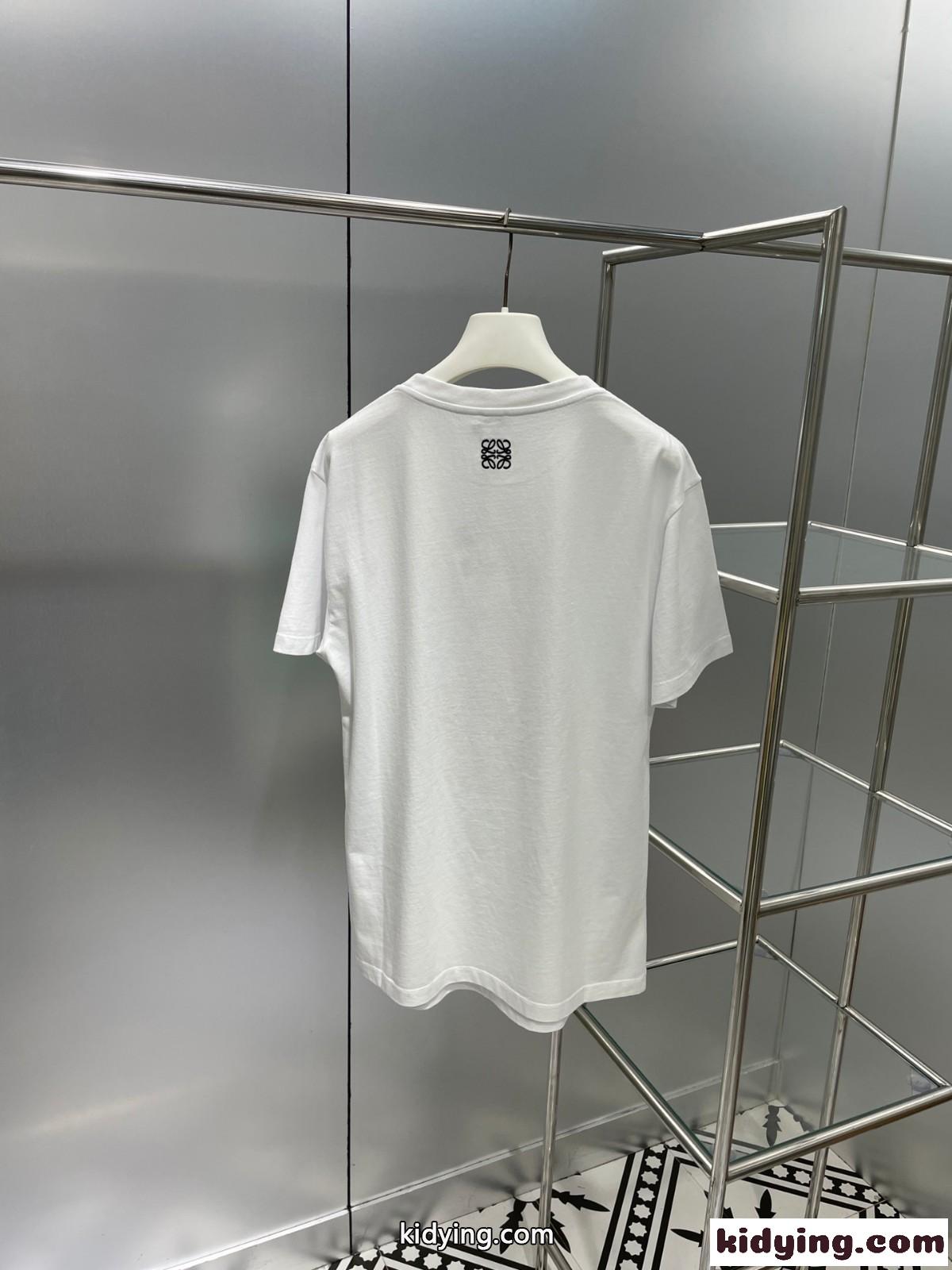流行り ゆったり 体型カバー ユニセックス ロエベ tシャツ コピー 春夏 プリント コットン 着心地いい カジュアル-0