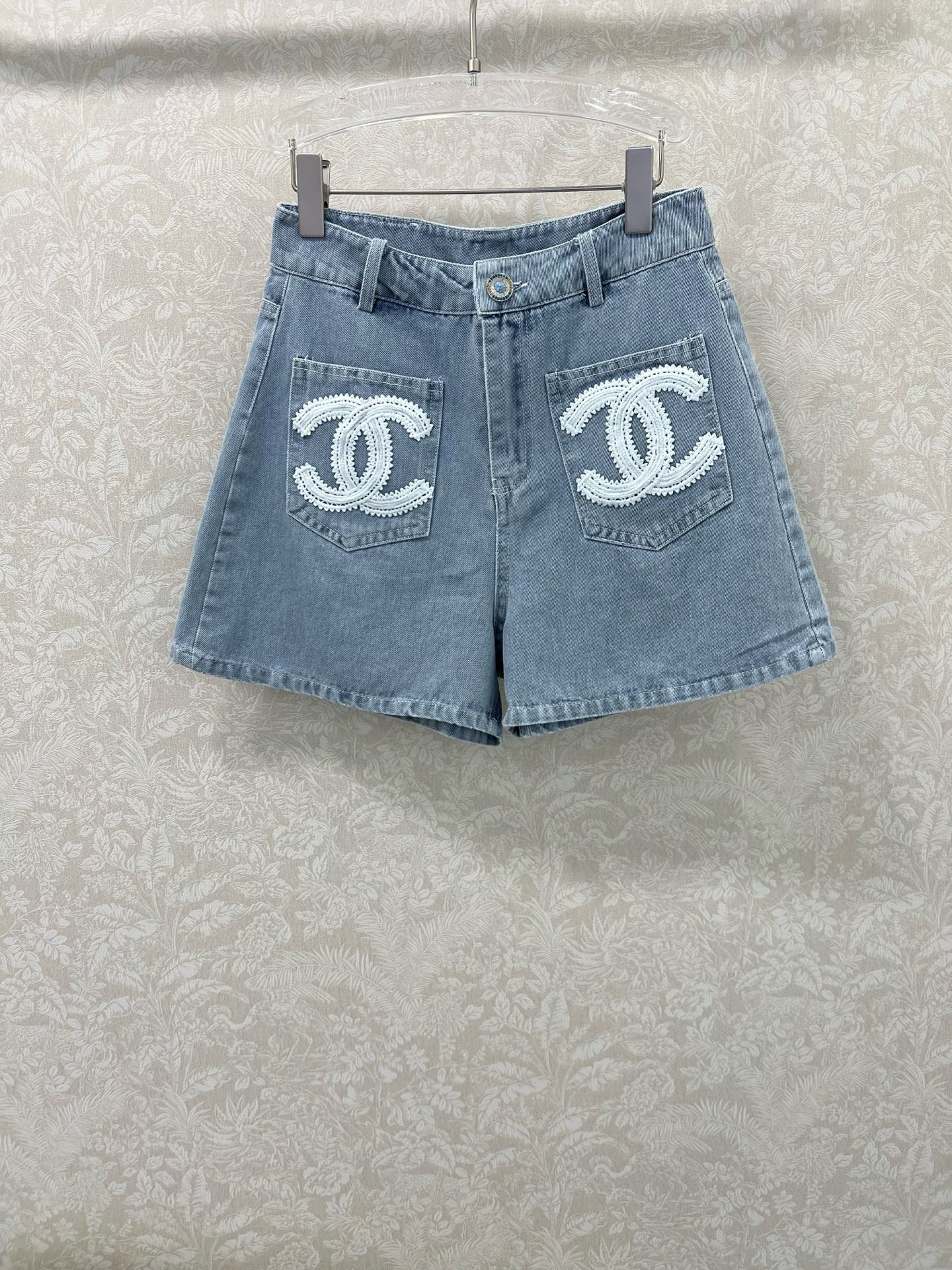 おしゃれ CCロゴ ショート デニムパンツ シャネル パンツ コピー レディース-0
