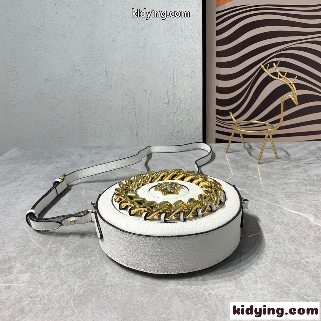 ヴェルサーチェ バッグ コピー グレインレザー ラ メドゥーサ クロスボディバッグ 可愛い ラウンド-2