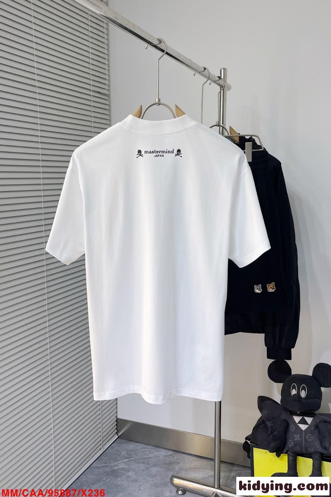 ベーシック プリント クルーネック マスターマインド・ジャパン Tシャツ コピー コットン 半袖Tシャツ-2
