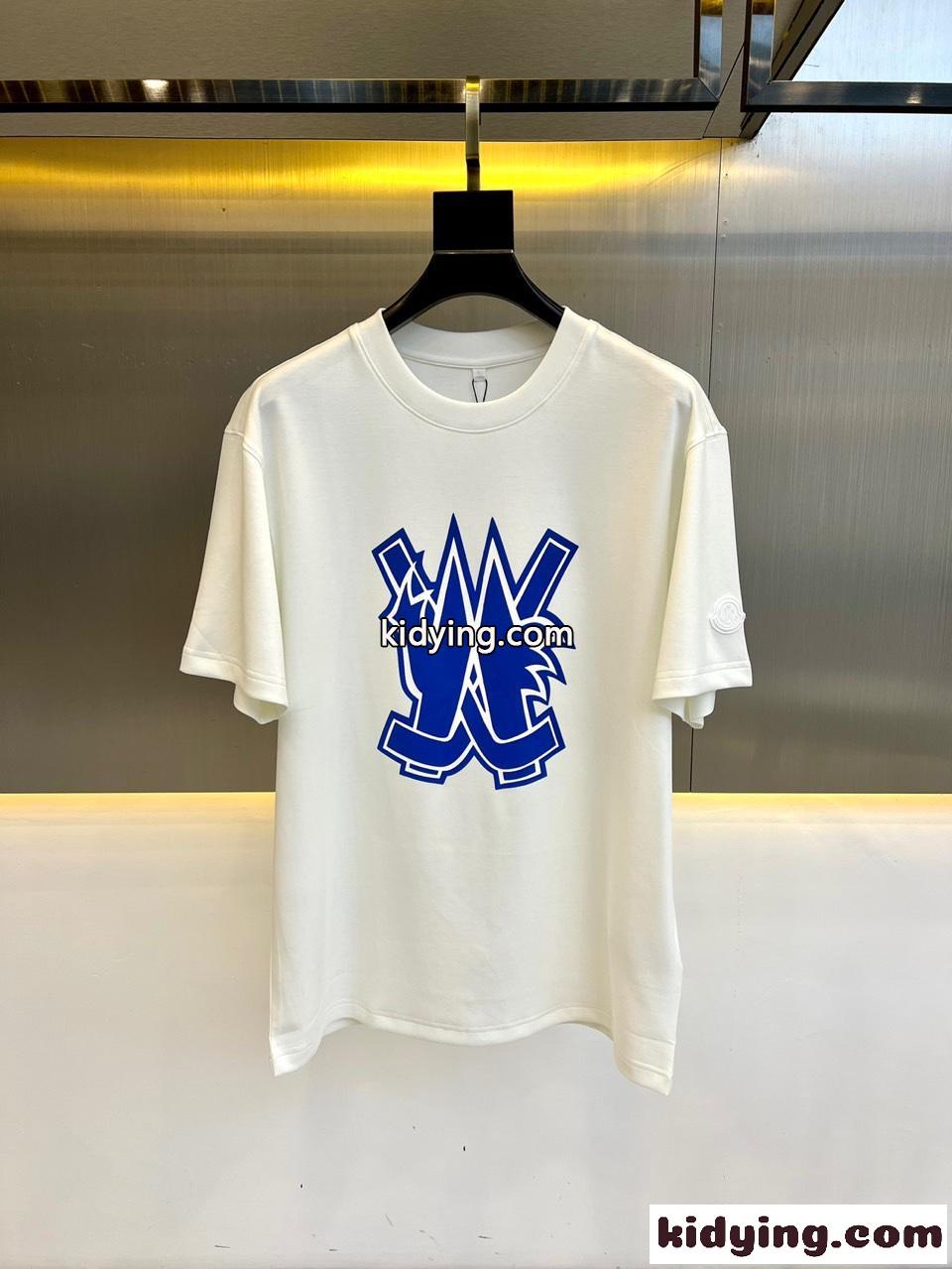 定番 カジュアル コットンジャージ 半袖Tシャツ モンクレール Tシャツ コピー ホワイト-0