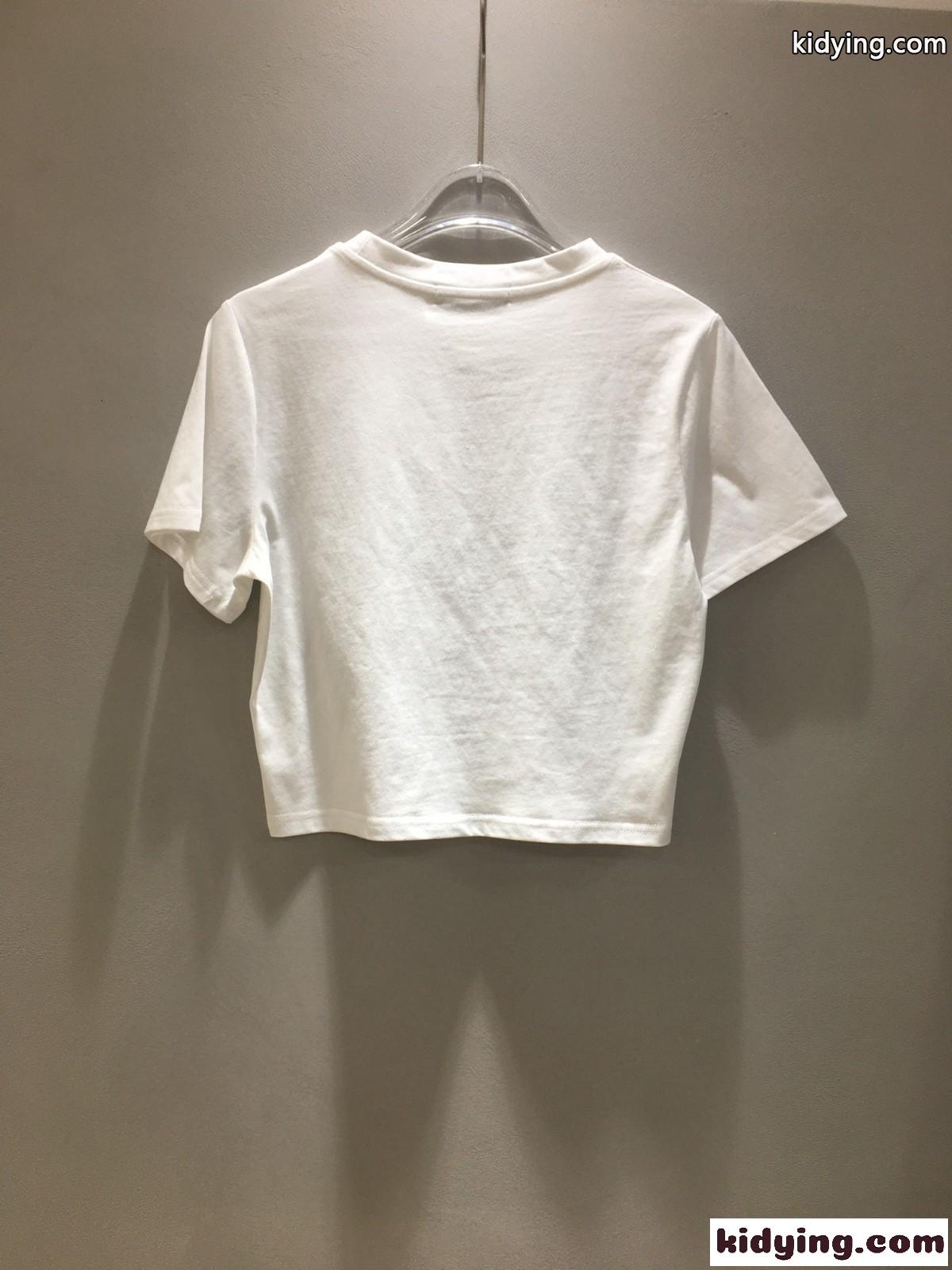 人気 おしゃれ プリント クロップド 半袖Tシャツ ドルチェ&ガッバーナ Tシャツ コピー ホワイト-0