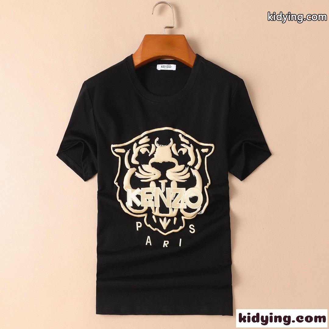 カジュアル 合わせやすい タイガー 刺繍 メンズ 春夏 半袖 トップス ケンゾー tシャツ コピー 定番 人気 着心地いい-2