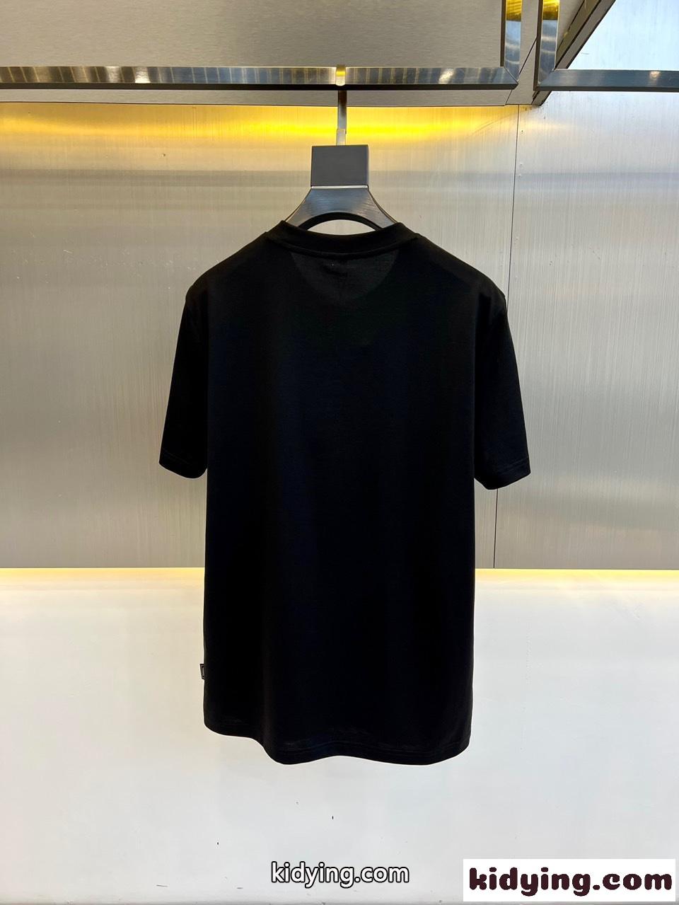 クリスタル 90S ヴィンテージ ロゴ Tシャツ ヴェルサーチェ Tシャツ コピー ブラック-4