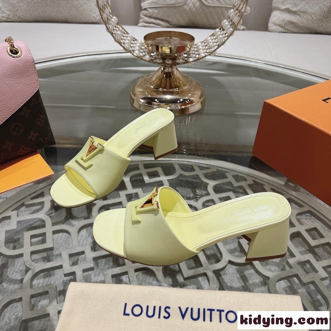 洗練された LV カプリ・ライン ミュール ルイヴィトン サンダル スーパーコピー イエロー-0
