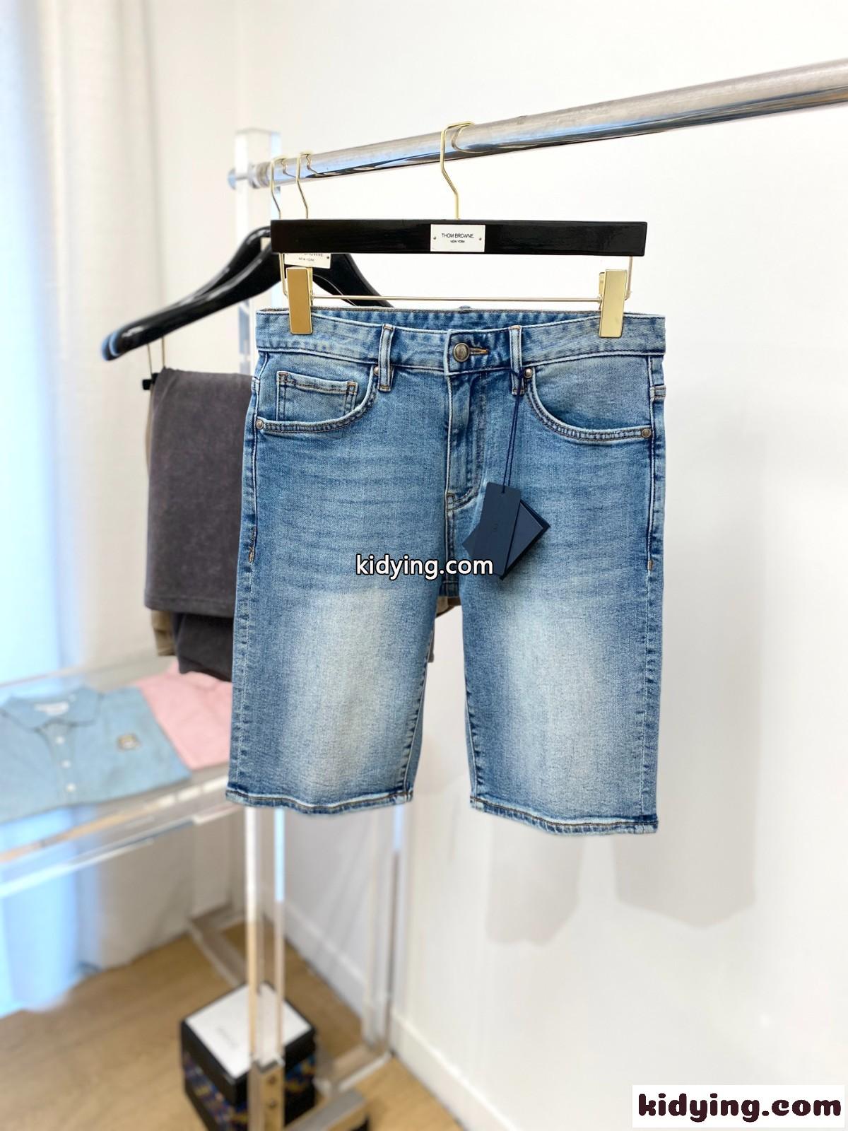 ベーシック デニム ショートパンツ プラダ パンツ 偽物 ブルー-0