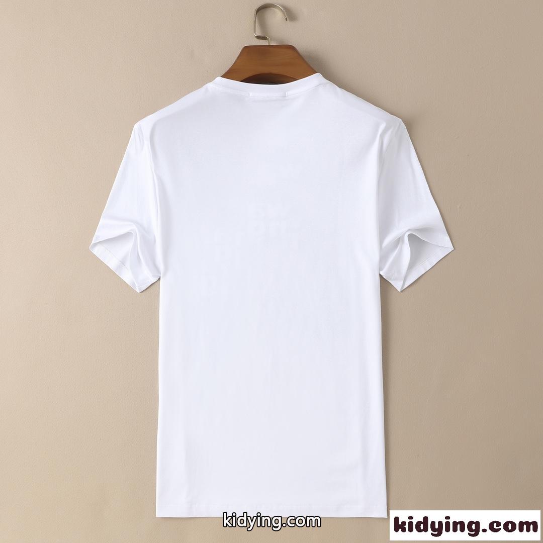 シンプル ロゴ 快適 クルーネック アレキサンダーワング Tシャツ コピー 半袖 春夏 トップス メンズ ホワイト ブラック-0