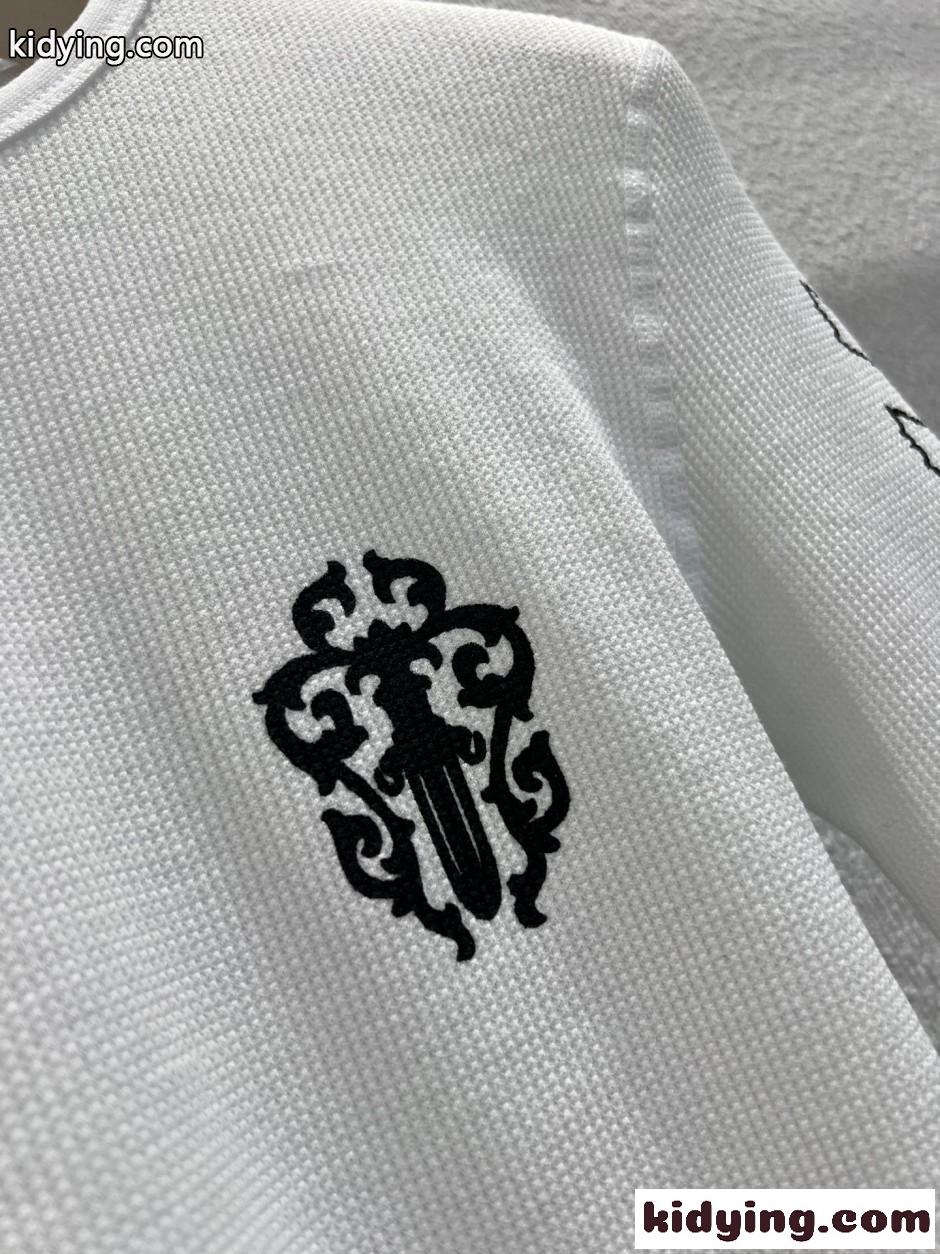 スタイリッシュ コットン ロングスリーブTシャツ クロムハーツ Tシャツ コピー ホワイト-2