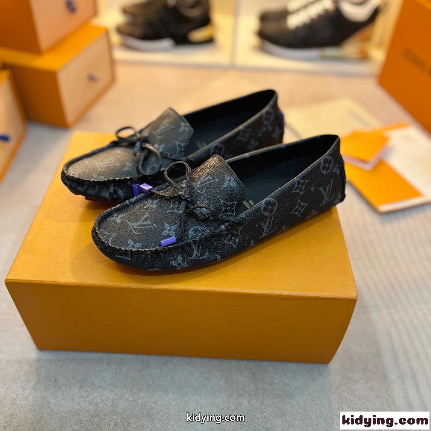 LV ドライバー・ライン ローファー ルイ・ヴィトン スーパーコピー モカシン パープル-0