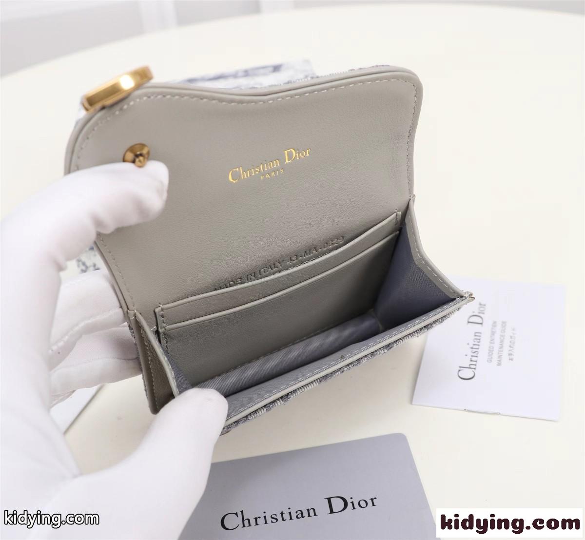 クリスチャン・ディオール 財布 コピー ディオール オブリーク ジャカード SADDLE フラップ カードホルダー-4