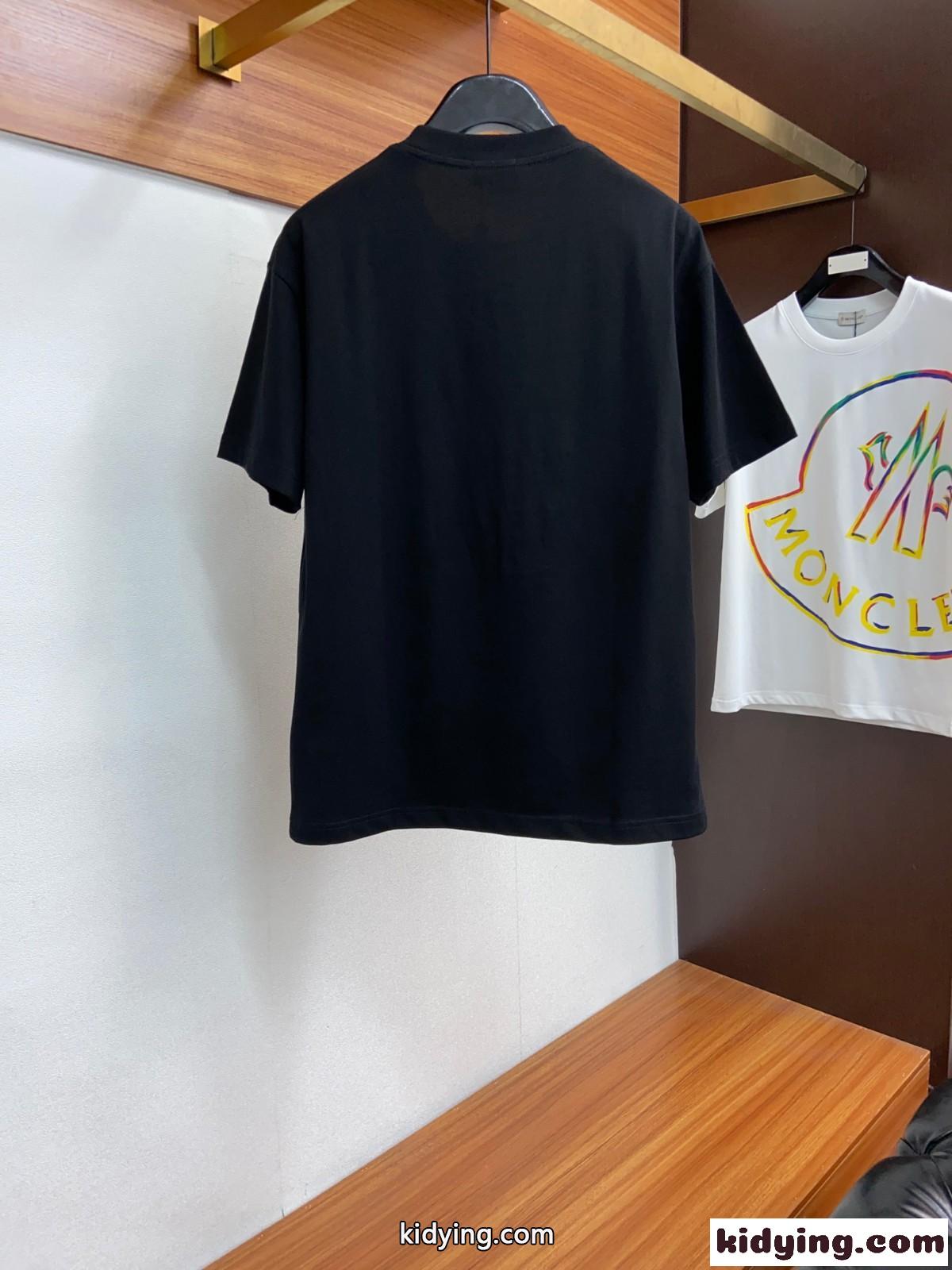 カジュアル プリント クルーネック モンクレール Tシャツ コピー 半袖 トップス-4