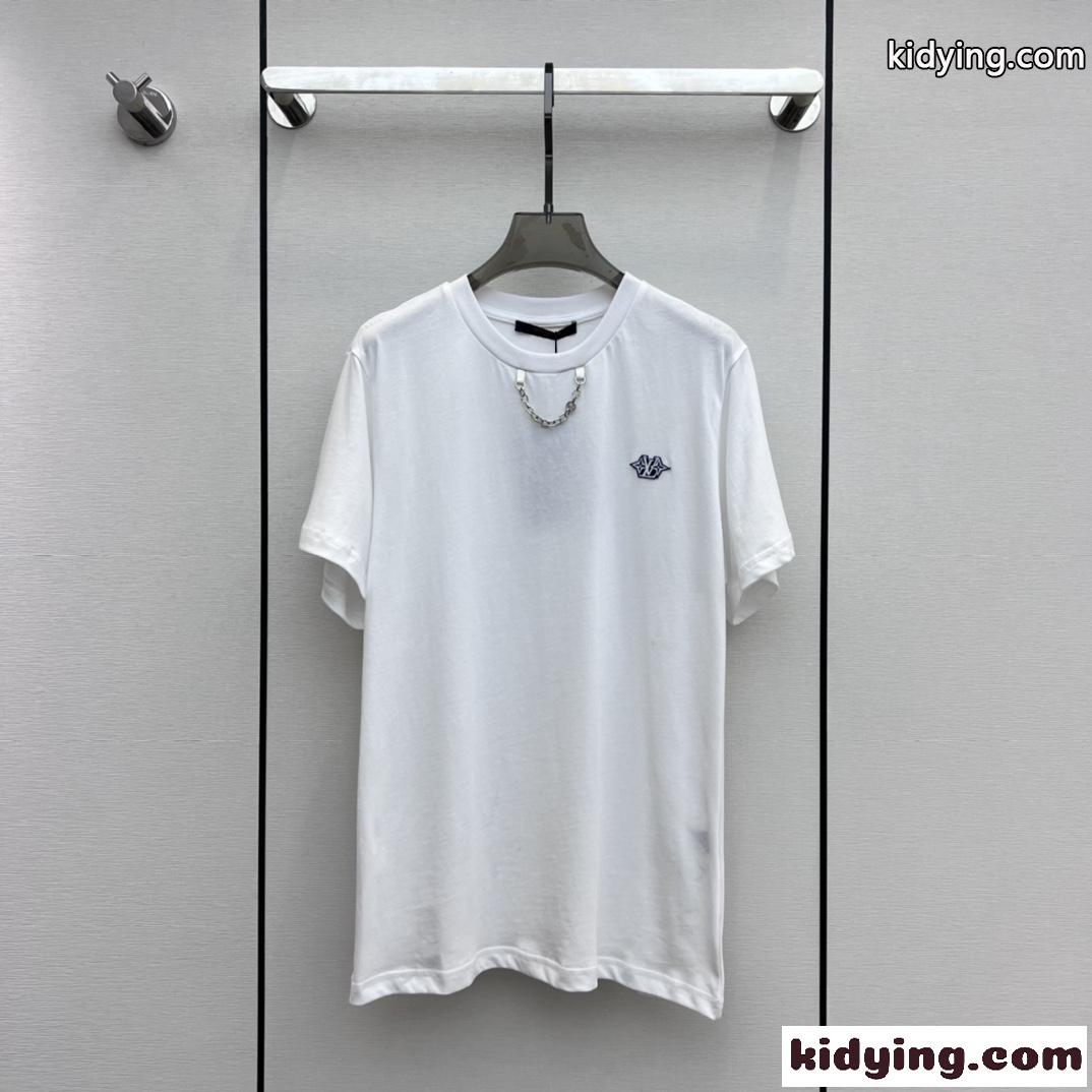 LV バイ・ザ・プール LVパッチTシャツ ルイヴィトン Tシャツ コピー 半袖 コットン-0