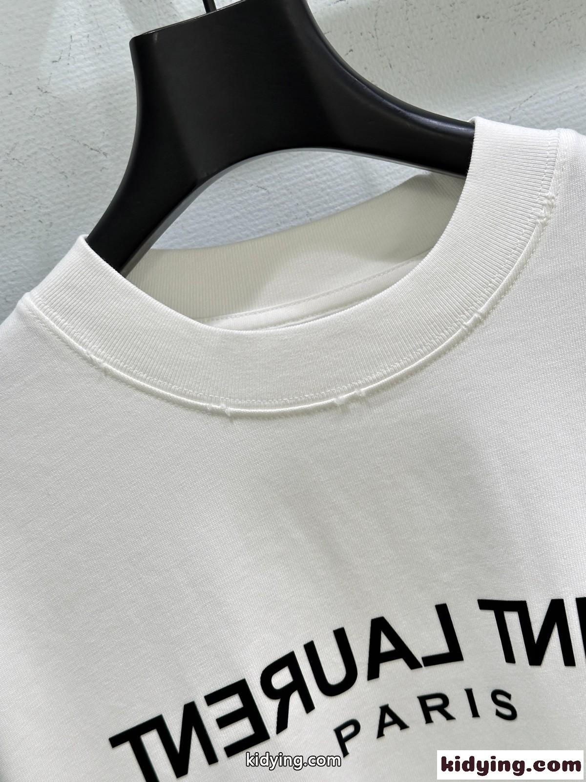 ユニセックス クルーネック スウェットシャツ イヴ・サンローラン Tシャツ 偽物-2