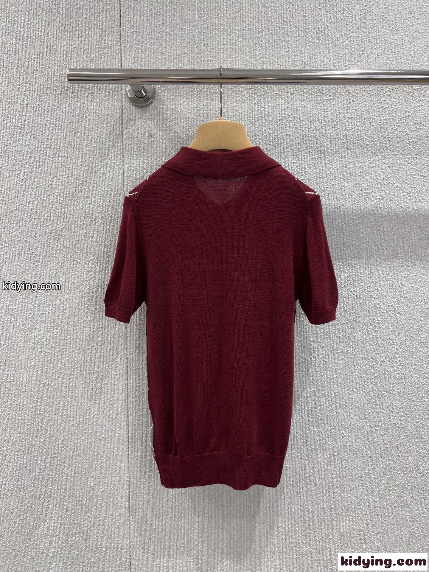 カシミヤ ニット ポロシャツ ミュウミュウ スーパーコピー ショートスリーブ-1