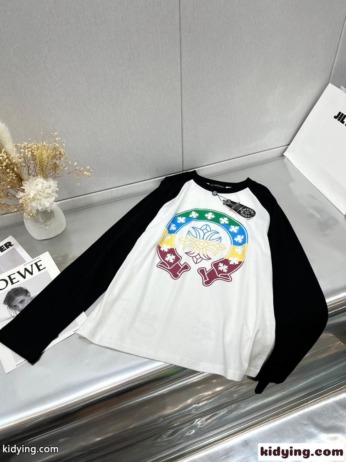 クロムハーツ Tシャツ コピー クルーネック カジュアル 定番 おしゃれ プリント 長袖-0