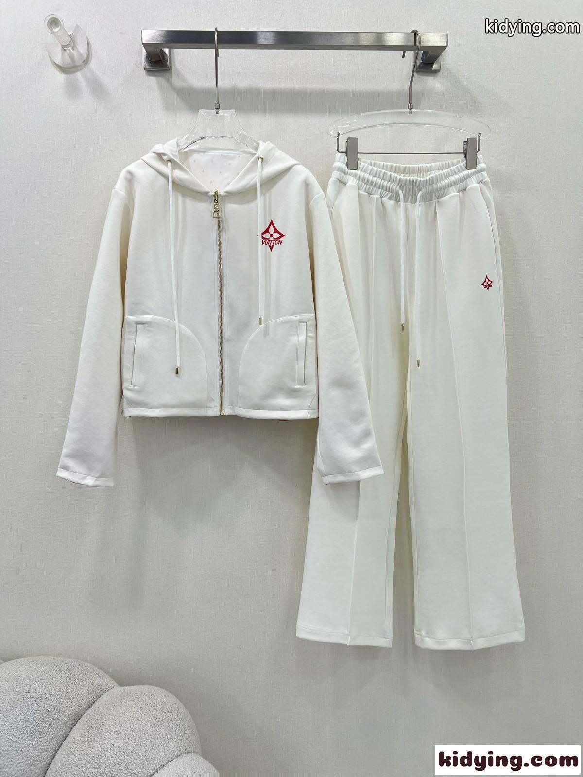 カジュアル 着回し リバーシブルジャケット&パンツ 2点セット ルイヴィトン セットアップ コピー ホワイト-0