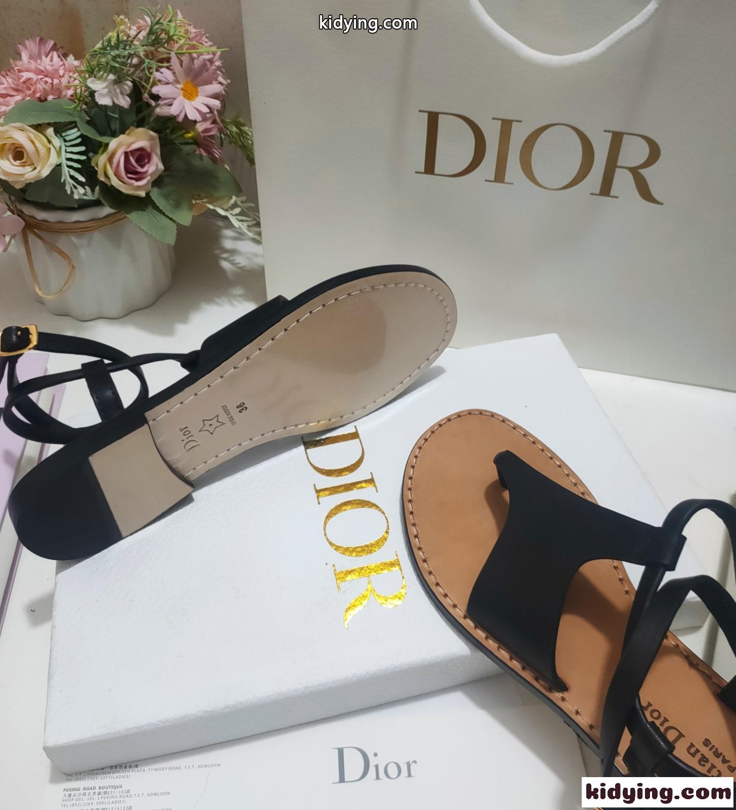 Dioriviera Dior Sun ビーチサンダル クリスチャン・ディオール サンダル コピー ブラック-1