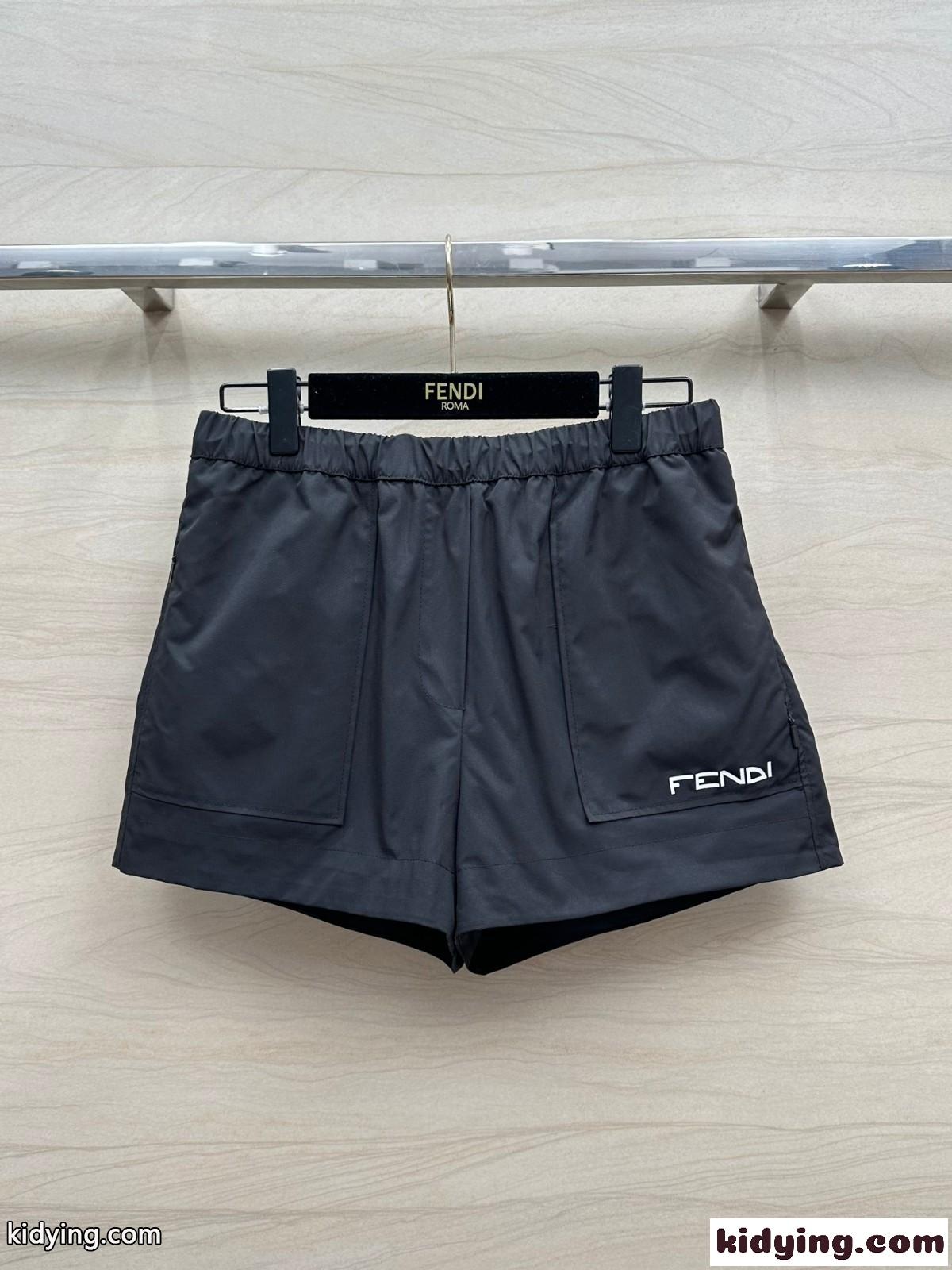 春夏 カジュアル レディース ショートパンツ フェンディ パンツ コピー ブラック-2