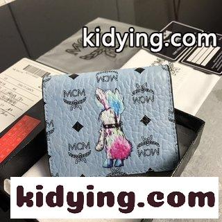 エムシーエム 財布 二つ折り コピー  「MCM」ウサギ型二つ折り財布 3Dシルク印刷模様 携帯しやすく小型で精巧で コーナー品質-3