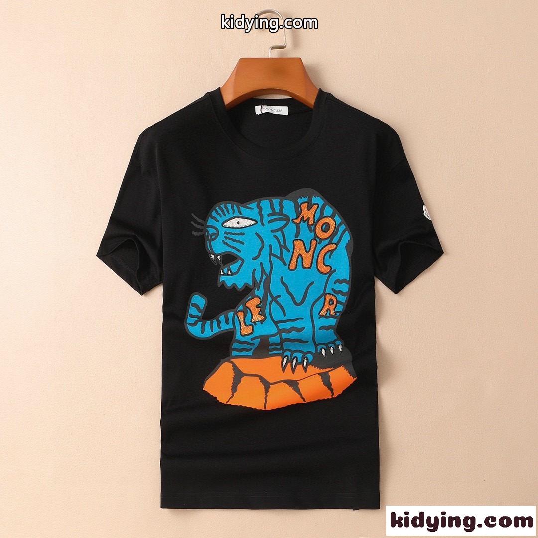 人気 カジュアル おしゃれ クルーネック 着心地いい モンクレール tシャツ コピー メンズ 半袖 トップス プリント-0