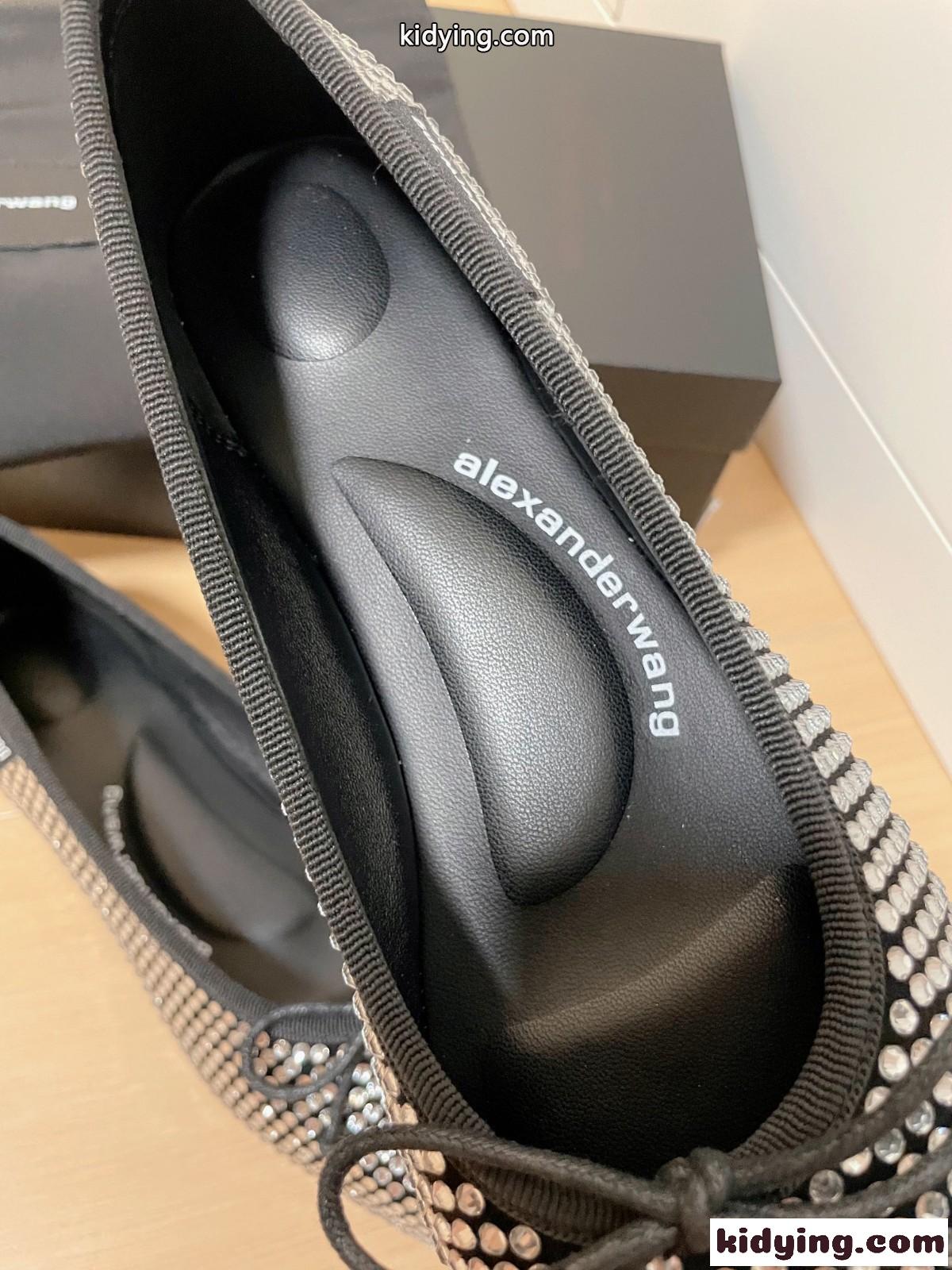 billie クリスタルサテン フラット アレキサンダーワング パンプス コピー-4