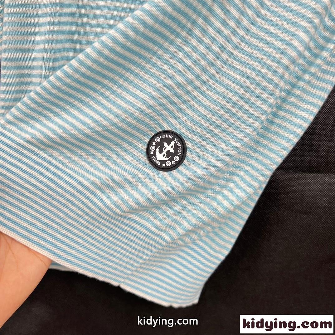 ミックスドストライプ ニット トップ ルイ・ヴィトン Tシャツ コピー 半袖-3
