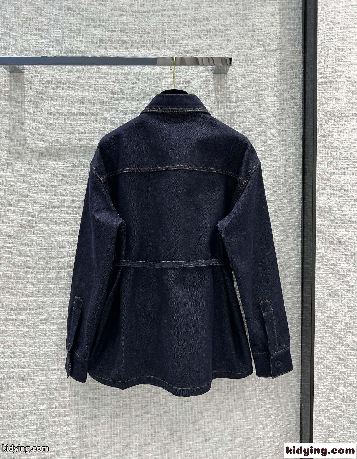 洗練された ベルト付 カジュアル フェンディ ジャケット コピー デニムジャケット-1