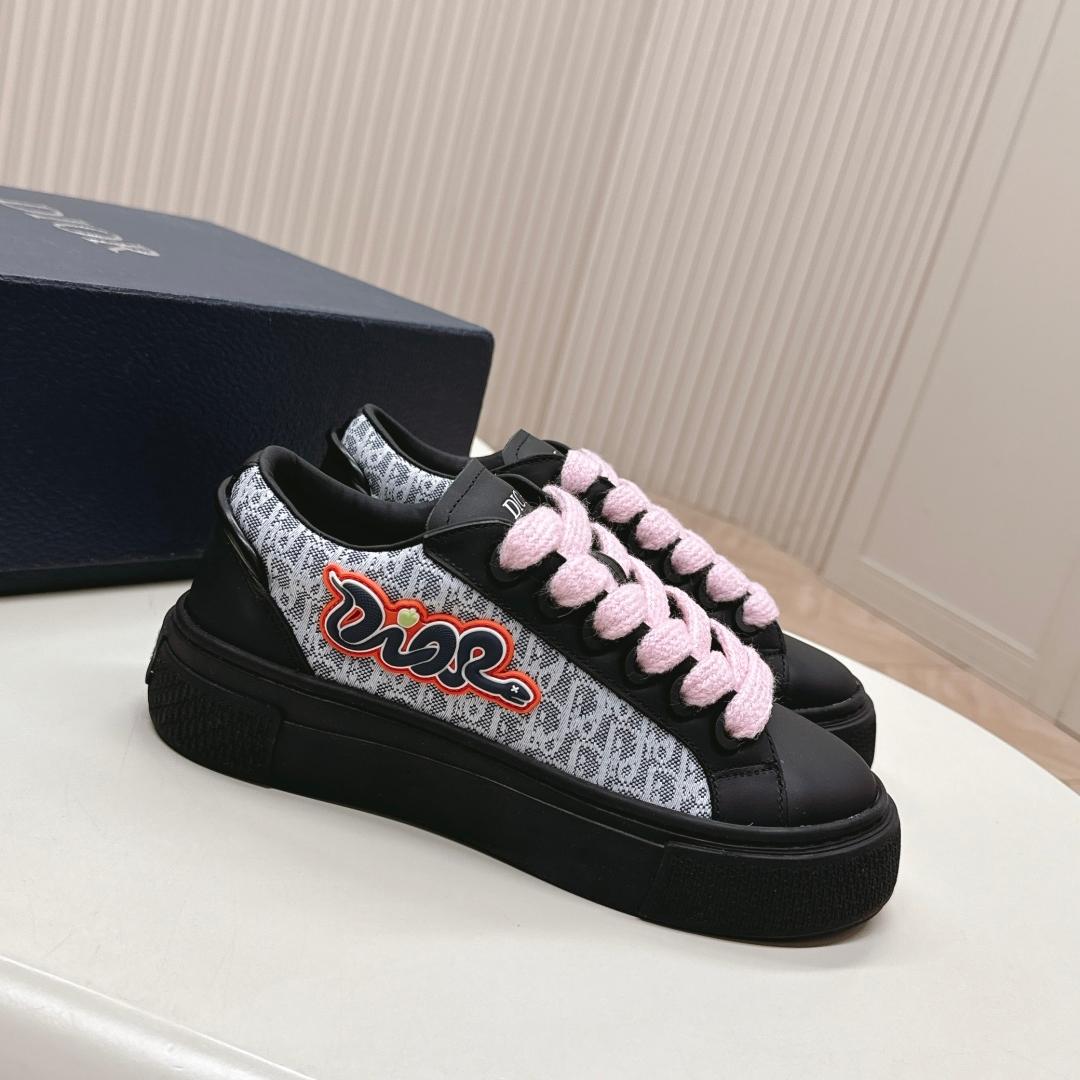 限定~DIOR AND KAWS B33 スピンスニーカー スーパーコピー ブラック-0