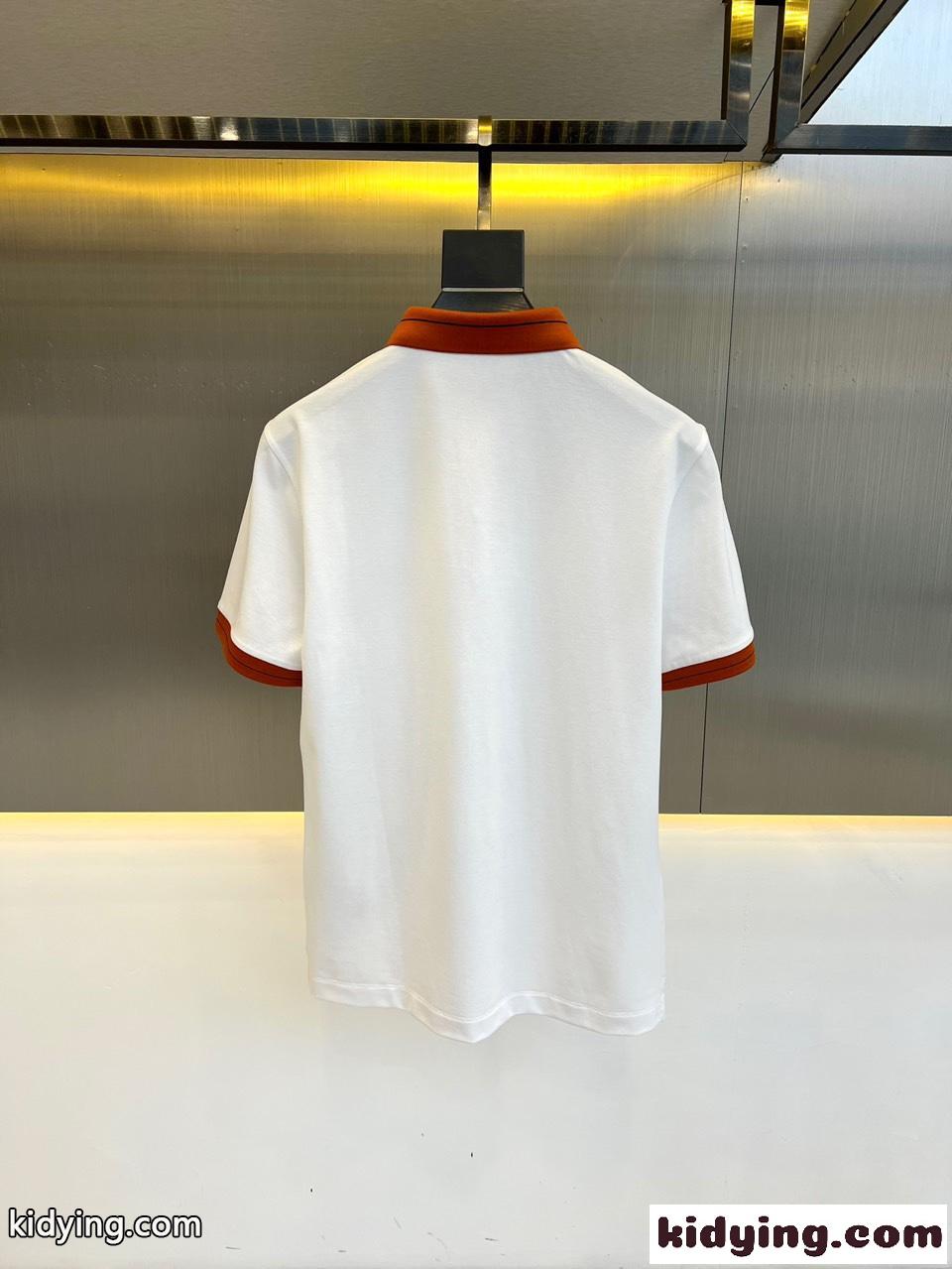 定番 エルメネジルド・ゼニア Tシャツ コピー カジュアル 半袖 ポロシャツ ホワイト-1