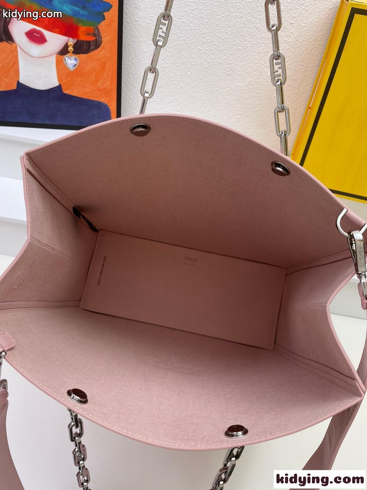 Fendi Pack ミディアム ショッピングバッグ フェンディ バッグ コピー レディース ピンク-4