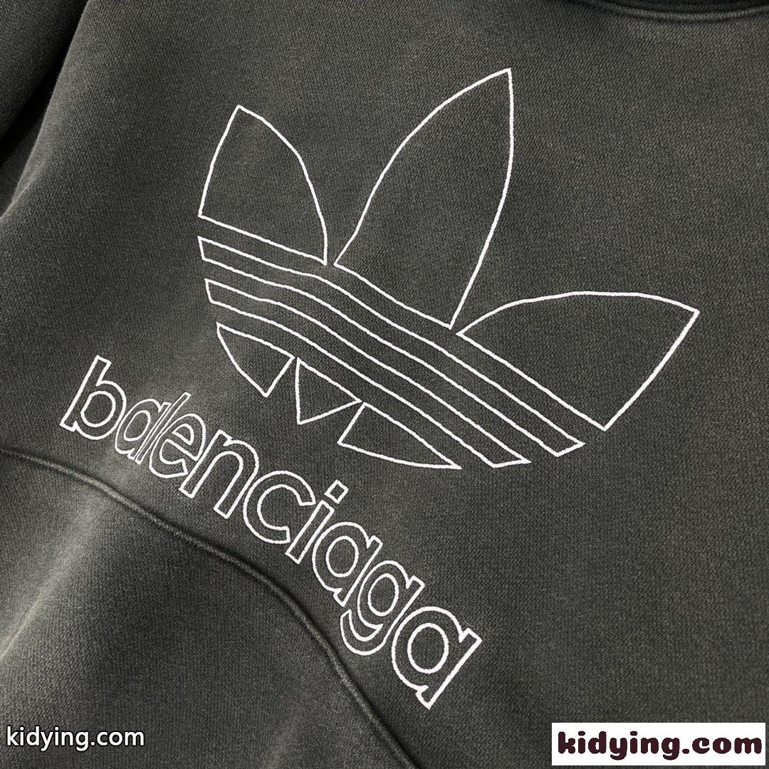 BALENCIAGA x ADIDAS オーバーサイズ フーディー バレンシアガ パーカー コピー カジュアル-3