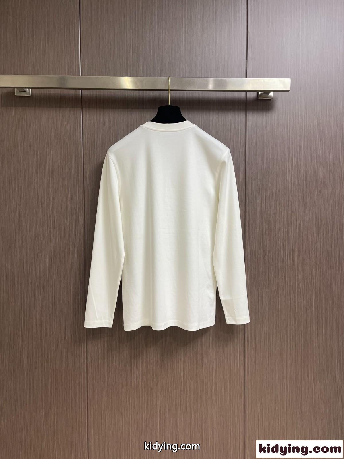 ベーシック ロゴプリント コットン 長袖Tシャツ ドルチェ&ガッバーナ Tシャツ コピー-1