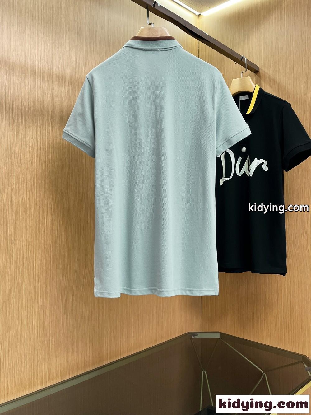 男女兼用 ロゴ プリント クリスチャン・ディオール Tシャツ コピー カジュアル おしゃれ 半袖 ポロシャツ-1