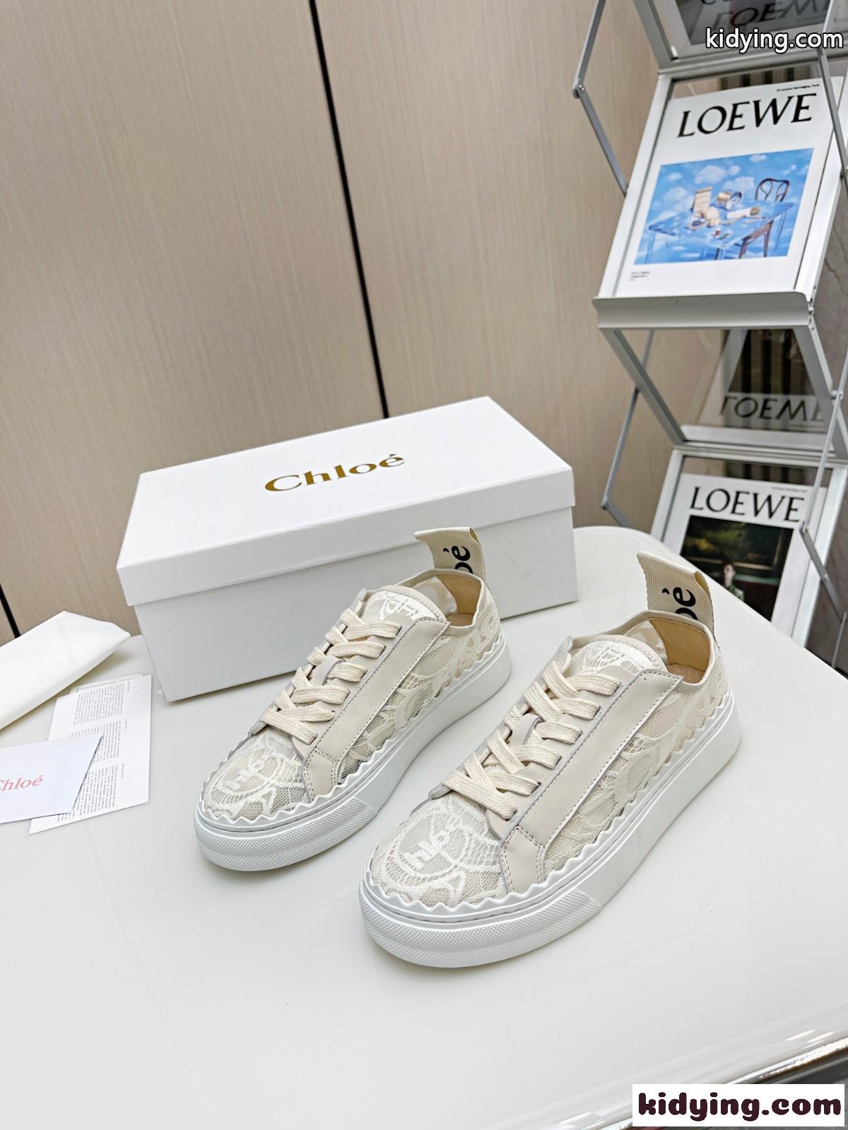 LAURENスニーカー レース クロエ スニーカー コピー レディースシューズ-1