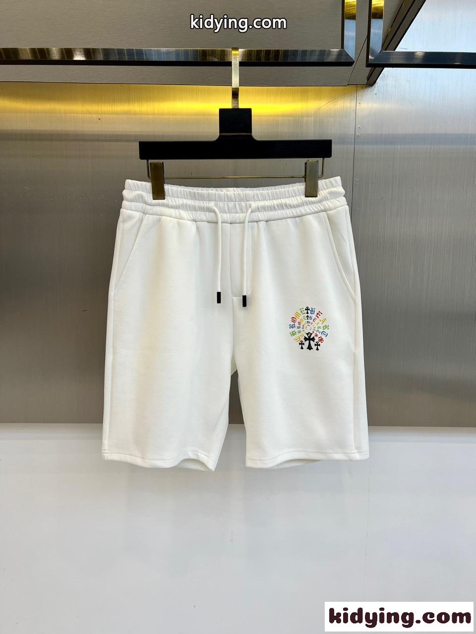シンプル ロゴ入り カジュアル ショートパンツ クロムハーツ パンツ 偽物 ホワイト-1