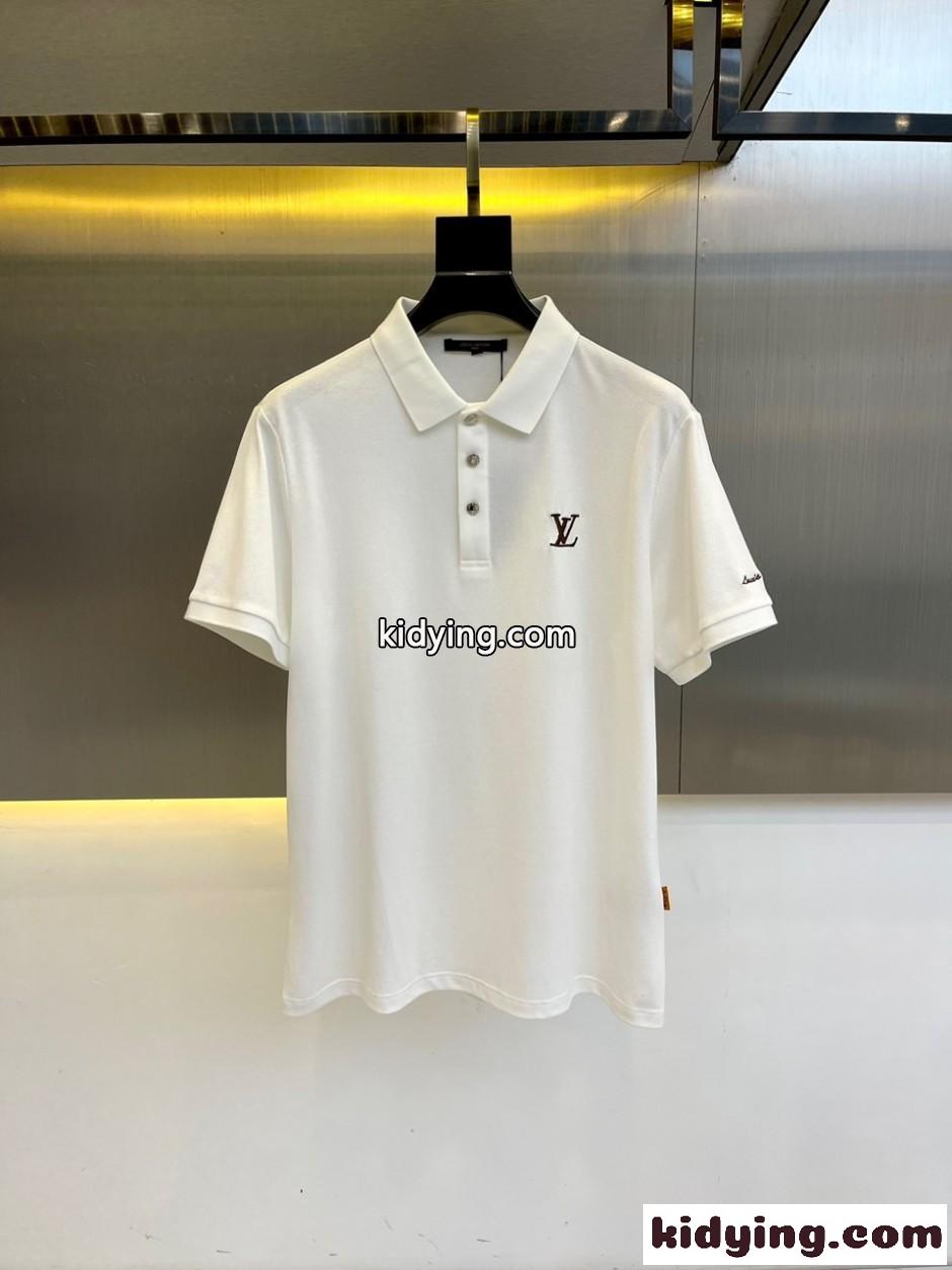 洗練された カジュアル 半袖ポロシャツ ルイ・ヴィトン Tシャツ 偽物 ホワイト-0