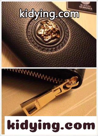 ヴェルサーチェVERSACE トランペットジッパー財布 ェルサーチェ 財布 人気 コピー カスタム版の小さな牛革の柔らかい肌触りはストレスがない-3