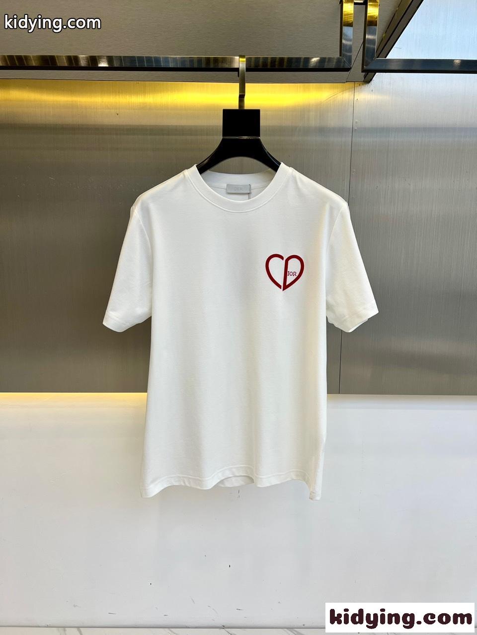 カジュアル クリスチャン・ディオール Tシャツ コピー クルーネック 半袖Tシャツ ホワイト-0