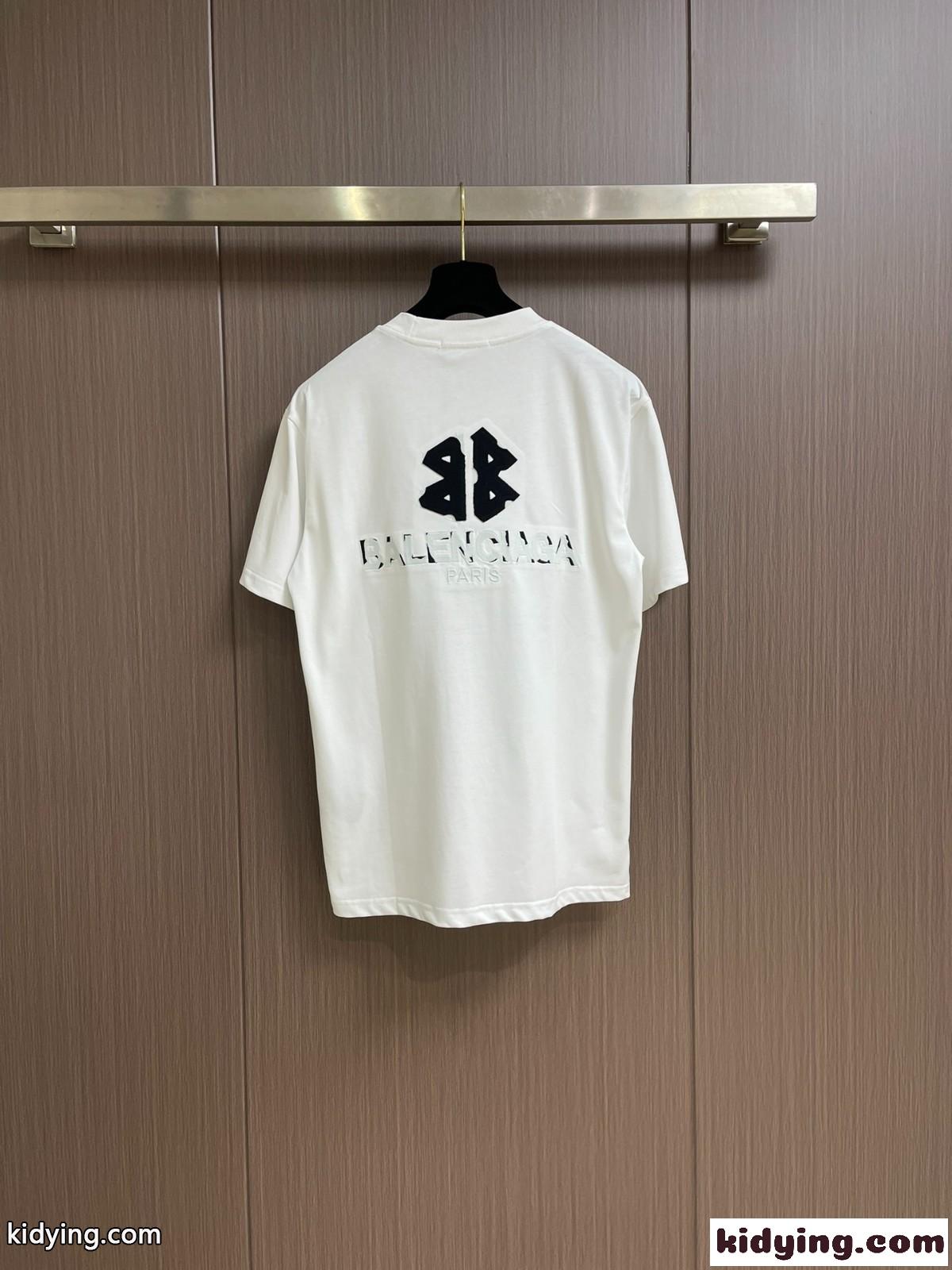 カジュアル ロゴ コットン 半袖Tシャツ バレンシアガ Tシャツ コピー クルーネック-2