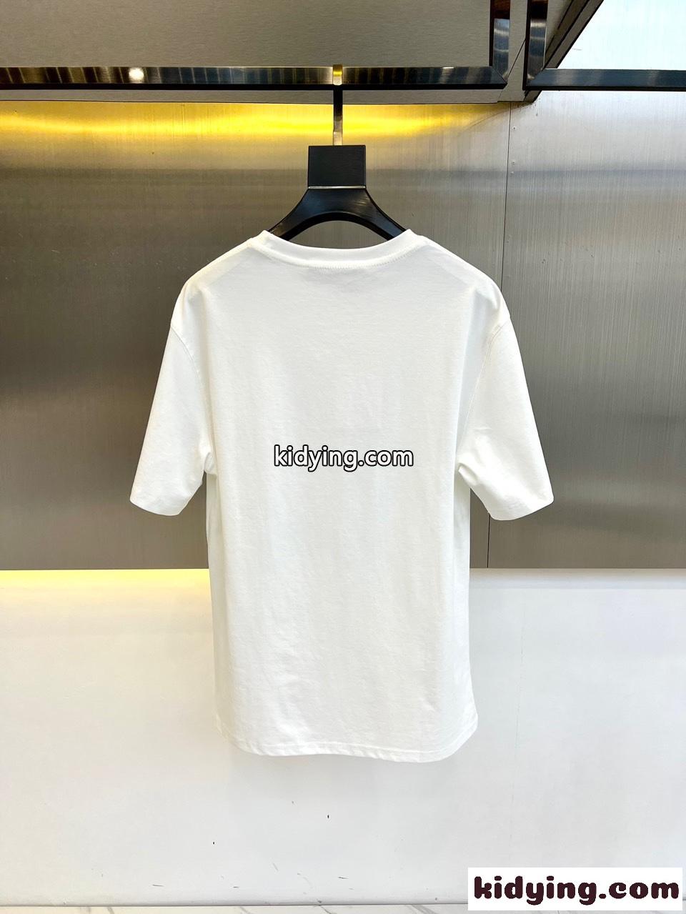 カジュアル ロゴ クルーネック 半袖Tシャツ ジバンシィ Tシャツ コピー ホワイト-3