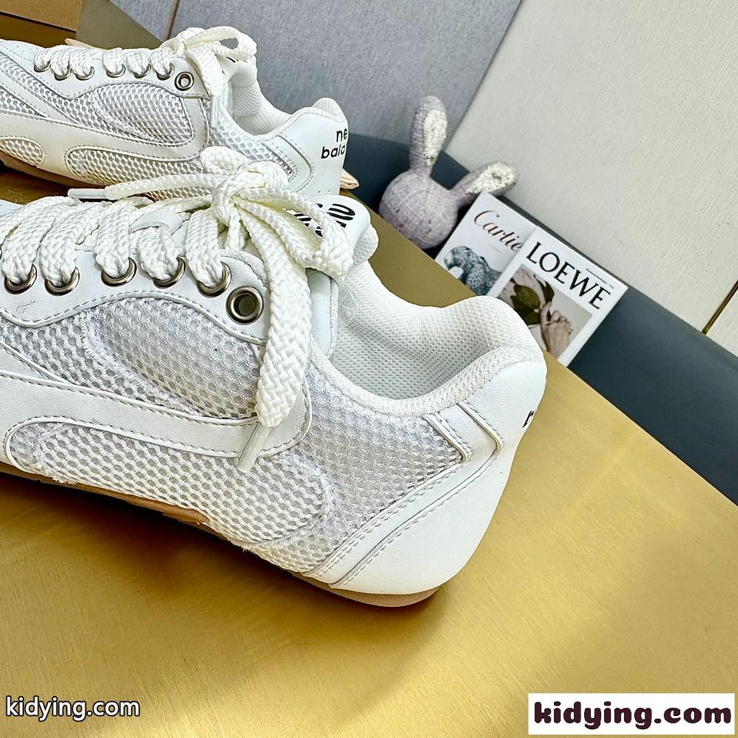 大人気 Miu Miu x New Balance メッシュ&レザー ローカットスニーカー スーパーコピー ホワイト-4
