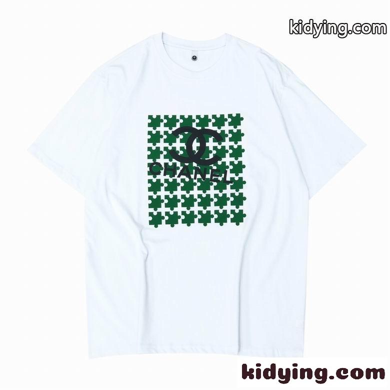 ゆったり 快適 クルーネック ロゴ プリント シャネル tシャツ コピー 半袖 トップス-4